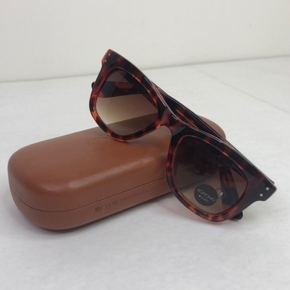 KOMONO sunglasses Allen Tortoise  (NEW) ? brown rectangular wayfarer frame main image 10